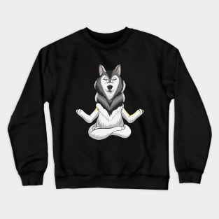 Husky Dog Meditation Crewneck Sweatshirt